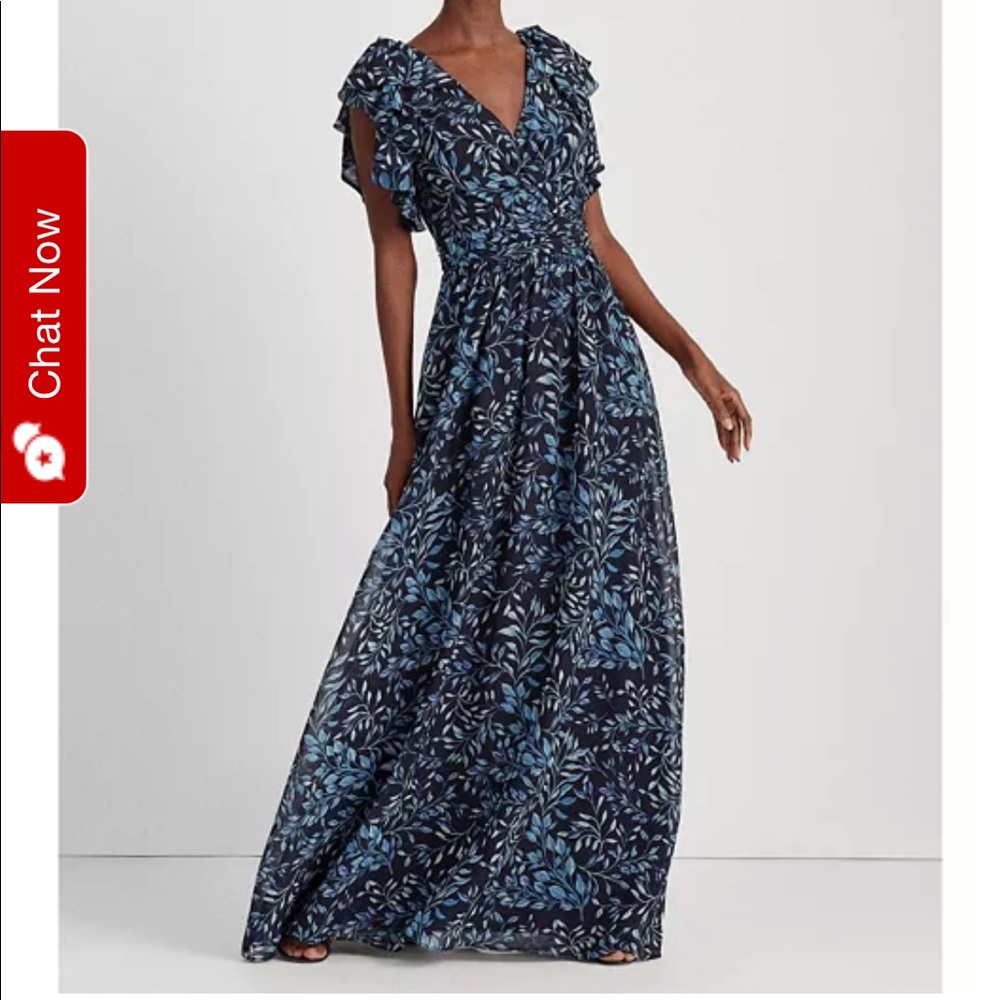 Ralph Lauren georgette gown - worn once